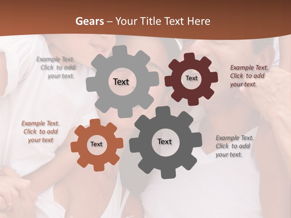 Beautiful Portrait Of A Happy Family Outdoors During Vacations PowerPoint Template