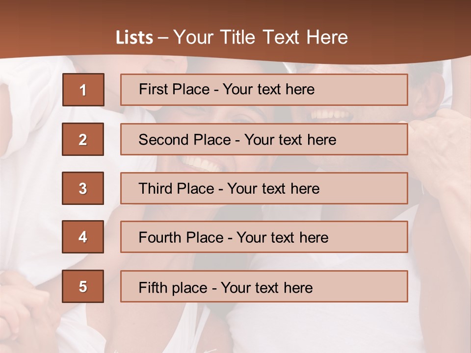 Beautiful Portrait Of A Happy Family Outdoors During Vacations PowerPoint Template