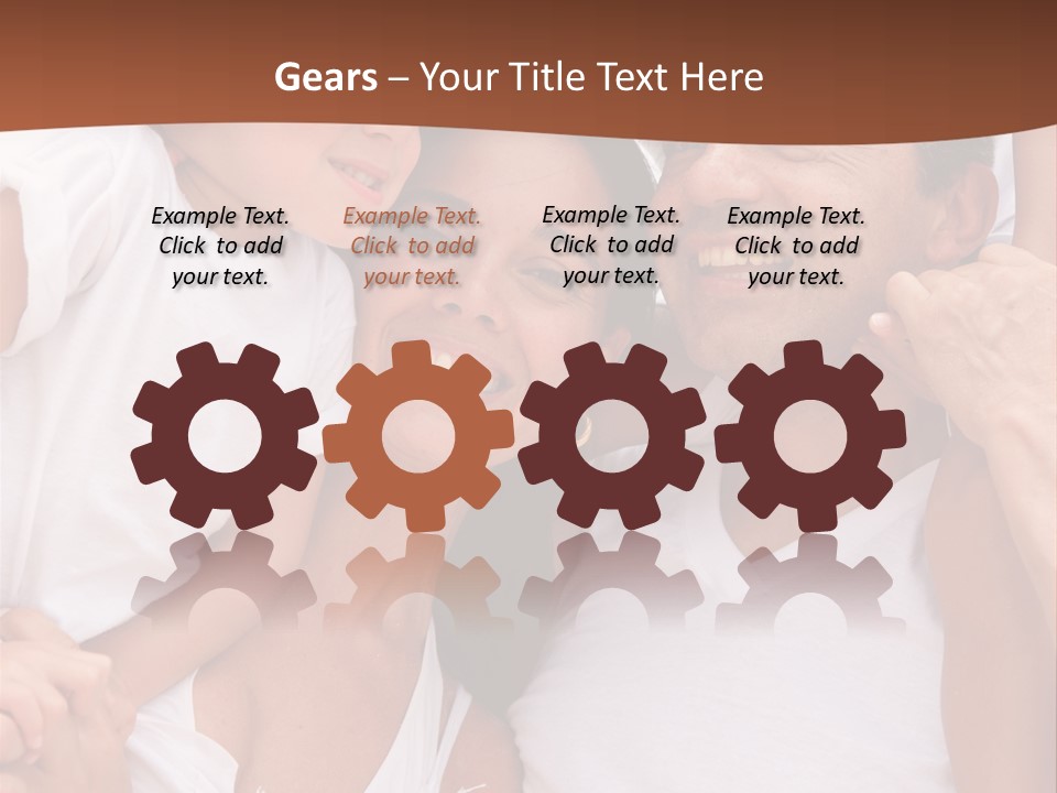 Beautiful Portrait Of A Happy Family Outdoors During Vacations PowerPoint Template