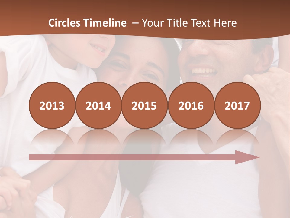 Beautiful Portrait Of A Happy Family Outdoors During Vacations PowerPoint Template