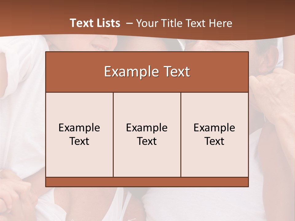 Beautiful Portrait Of A Happy Family Outdoors During Vacations PowerPoint Template