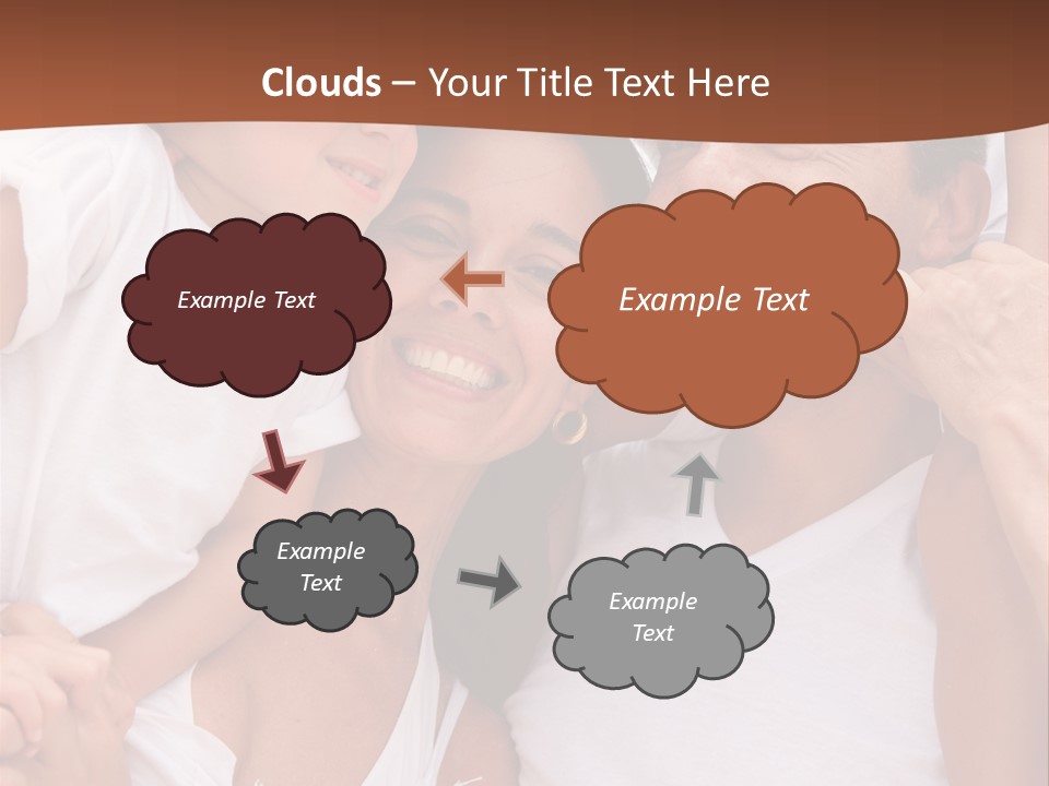 Beautiful Portrait Of A Happy Family Outdoors During Vacations PowerPoint Template