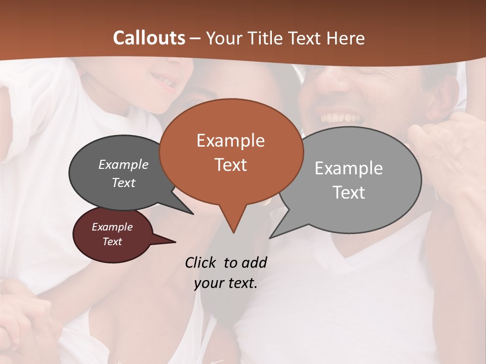 Beautiful Portrait Of A Happy Family Outdoors During Vacations PowerPoint Template