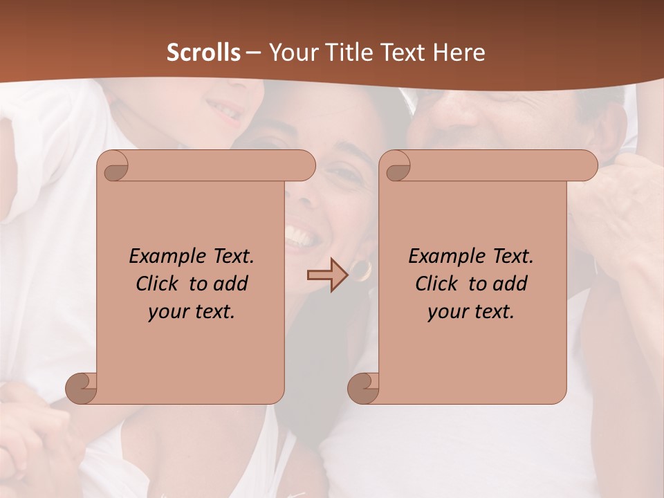 Beautiful Portrait Of A Happy Family Outdoors During Vacations PowerPoint Template