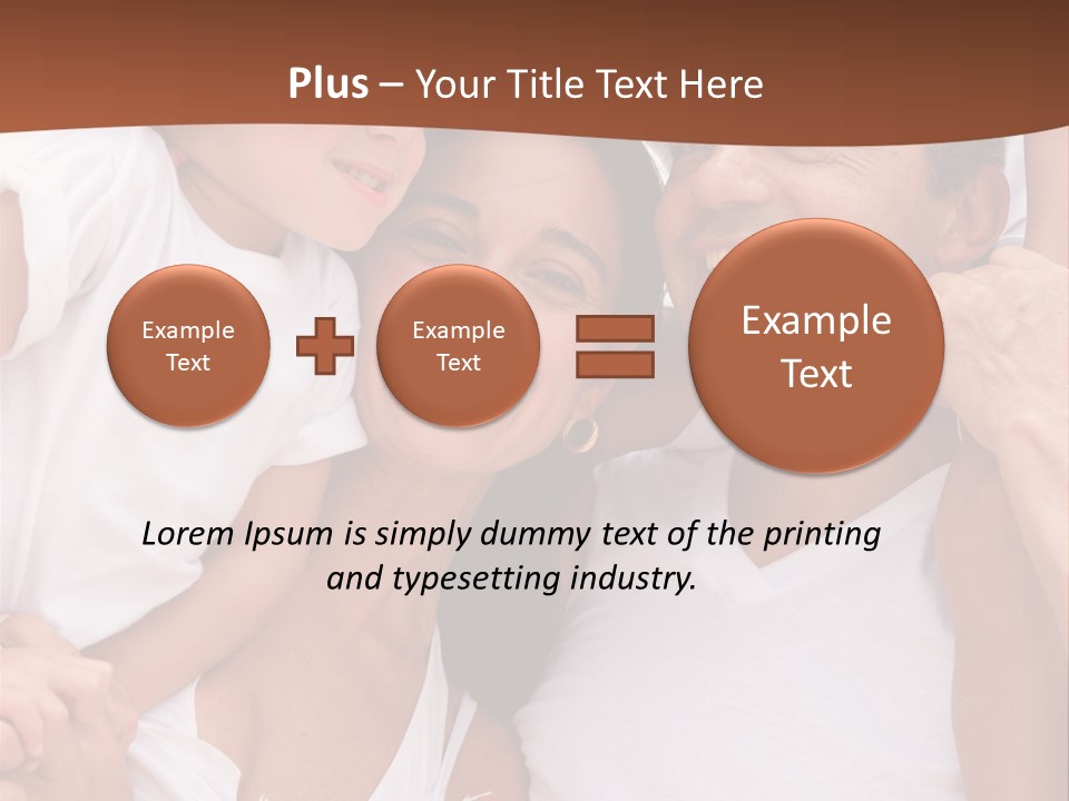 Beautiful Portrait Of A Happy Family Outdoors During Vacations PowerPoint Template