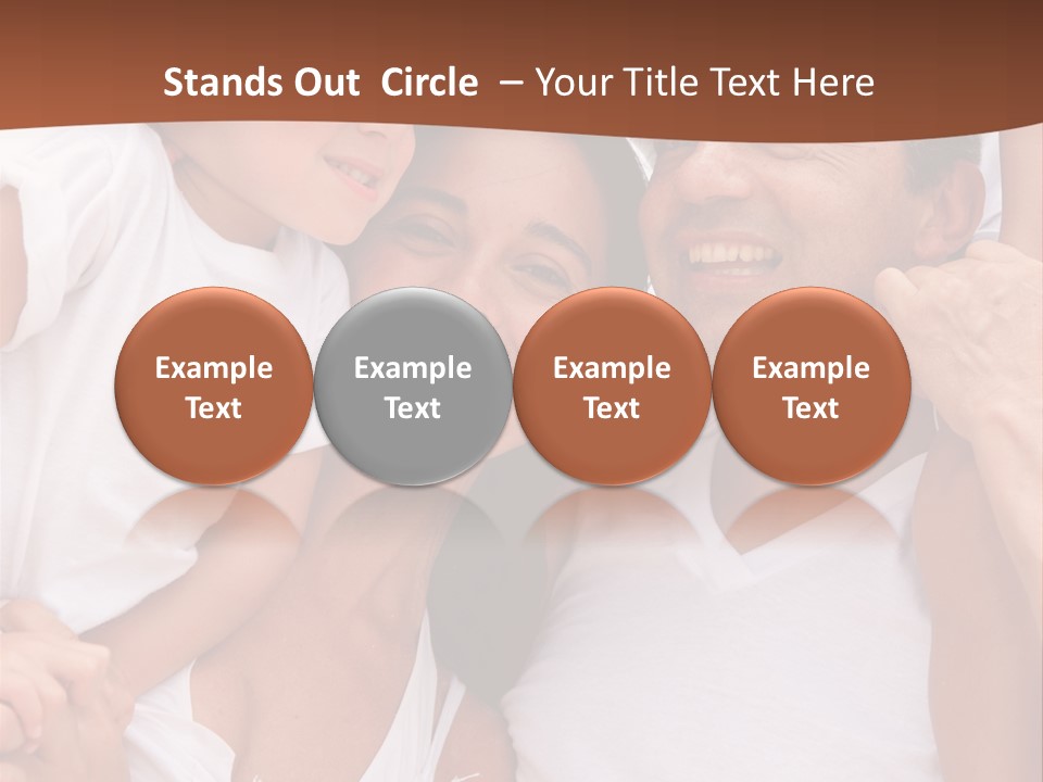 Beautiful Portrait Of A Happy Family Outdoors During Vacations PowerPoint Template