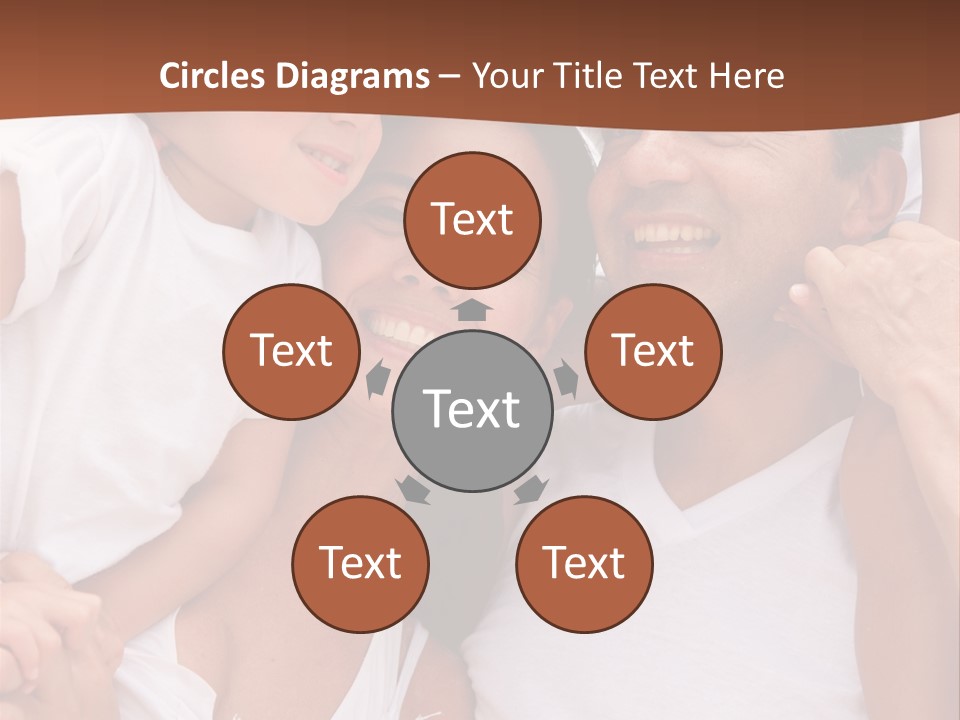 Beautiful Portrait Of A Happy Family Outdoors During Vacations PowerPoint Template