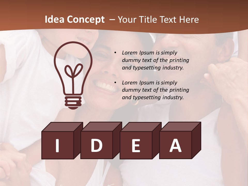 Beautiful Portrait Of A Happy Family Outdoors During Vacations PowerPoint Template