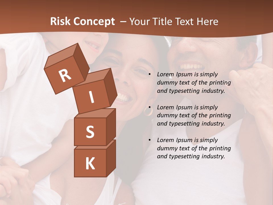 Beautiful Portrait Of A Happy Family Outdoors During Vacations PowerPoint Template