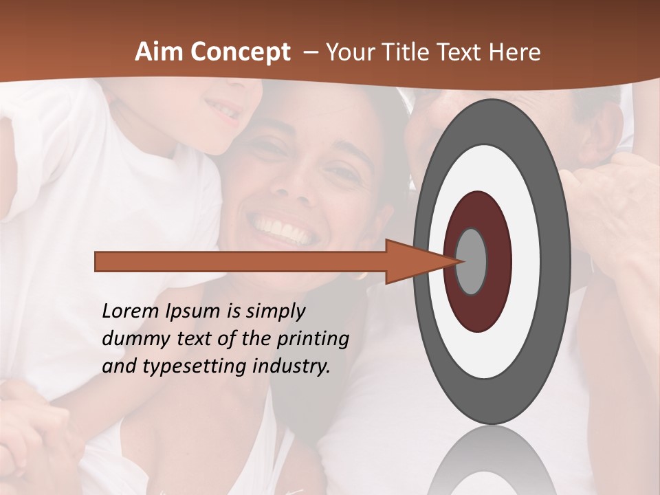 Beautiful Portrait Of A Happy Family Outdoors During Vacations PowerPoint Template