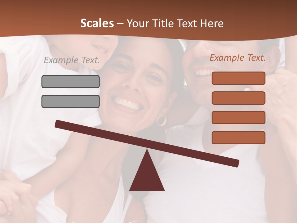 Beautiful Portrait Of A Happy Family Outdoors During Vacations PowerPoint Template