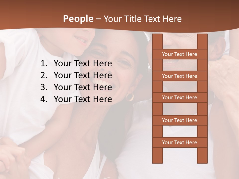 Beautiful Portrait Of A Happy Family Outdoors During Vacations PowerPoint Template