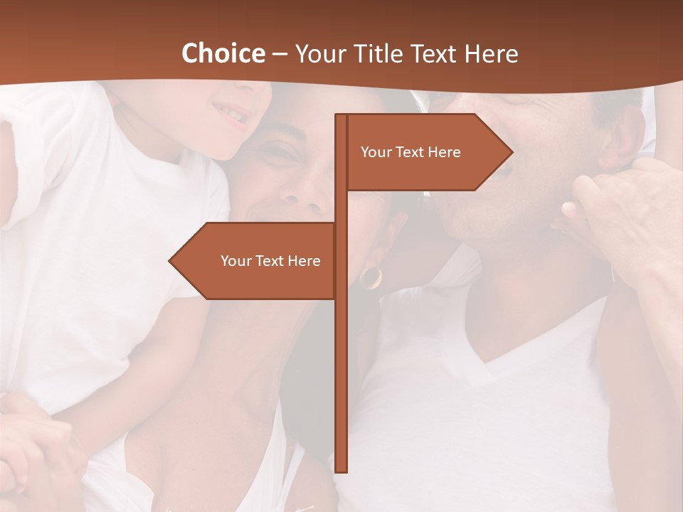 Beautiful Portrait Of A Happy Family Outdoors During Vacations PowerPoint Template