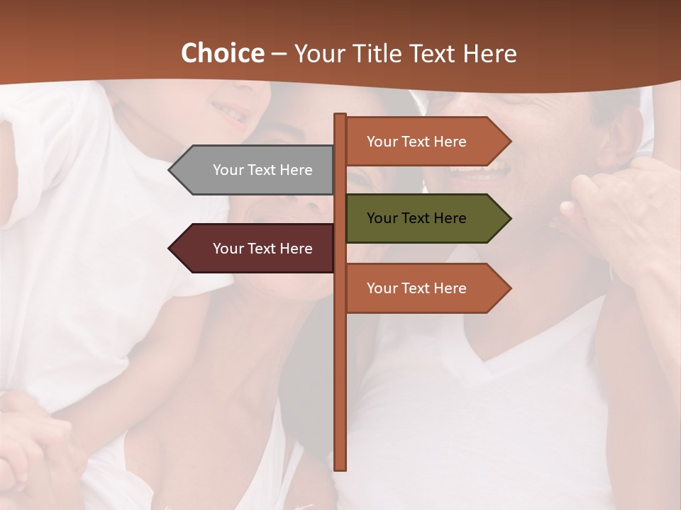 Beautiful Portrait Of A Happy Family Outdoors During Vacations PowerPoint Template