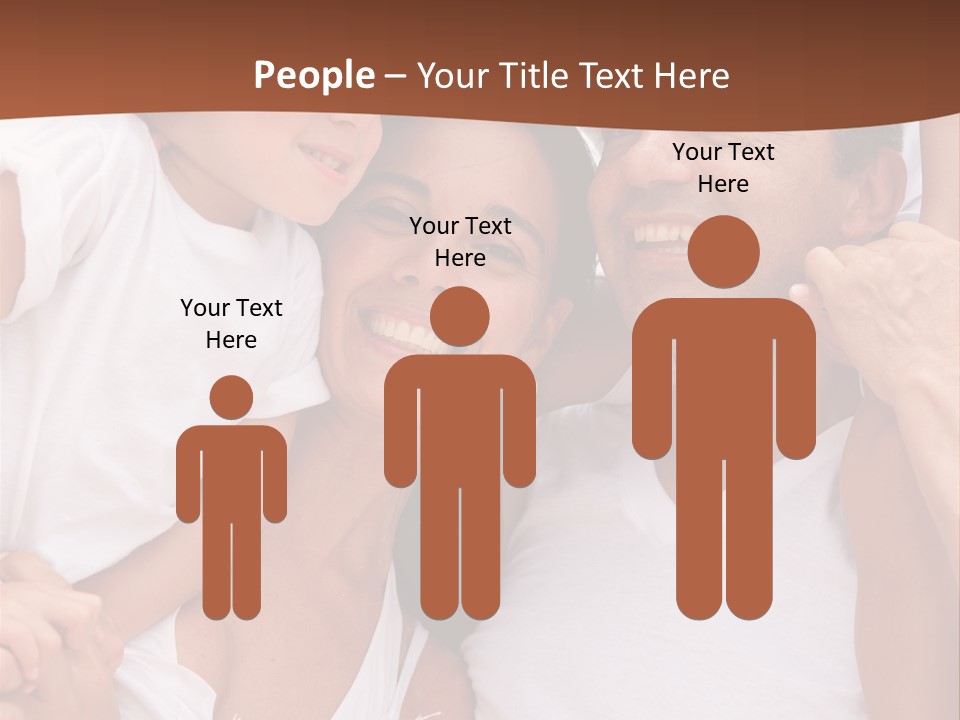 Beautiful Portrait Of A Happy Family Outdoors During Vacations PowerPoint Template