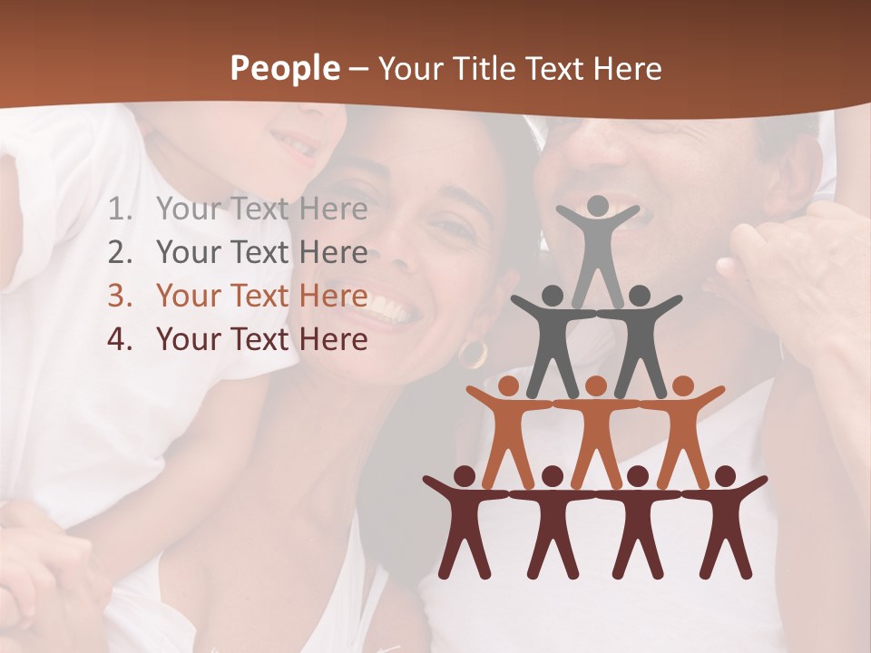 Beautiful Portrait Of A Happy Family Outdoors During Vacations PowerPoint Template