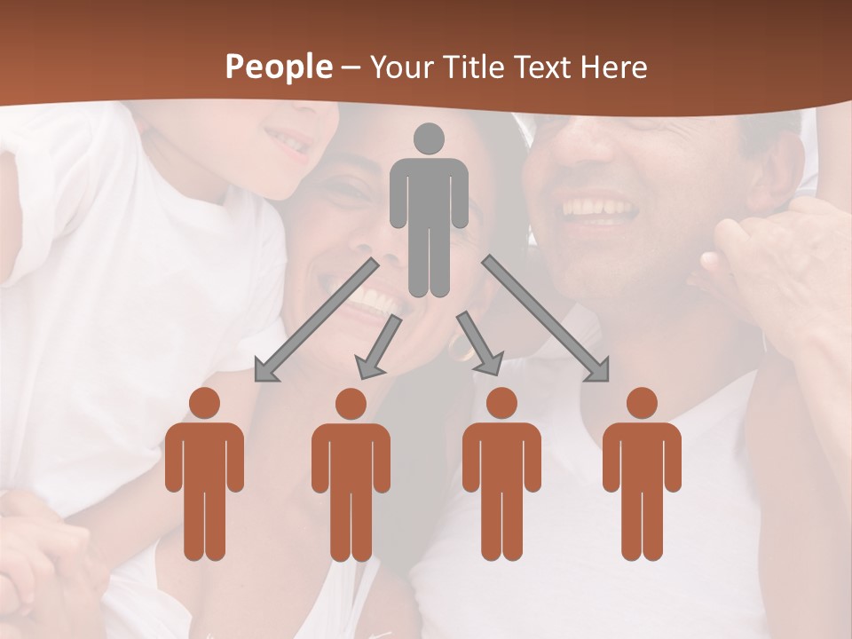 Beautiful Portrait Of A Happy Family Outdoors During Vacations PowerPoint Template