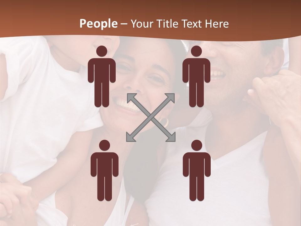 Beautiful Portrait Of A Happy Family Outdoors During Vacations PowerPoint Template