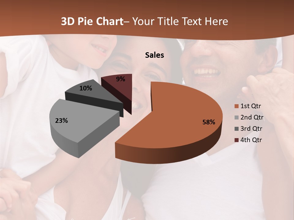 Beautiful Portrait Of A Happy Family Outdoors During Vacations PowerPoint Template