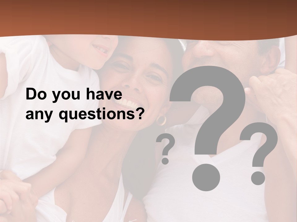 Beautiful Portrait Of A Happy Family Outdoors During Vacations PowerPoint Template