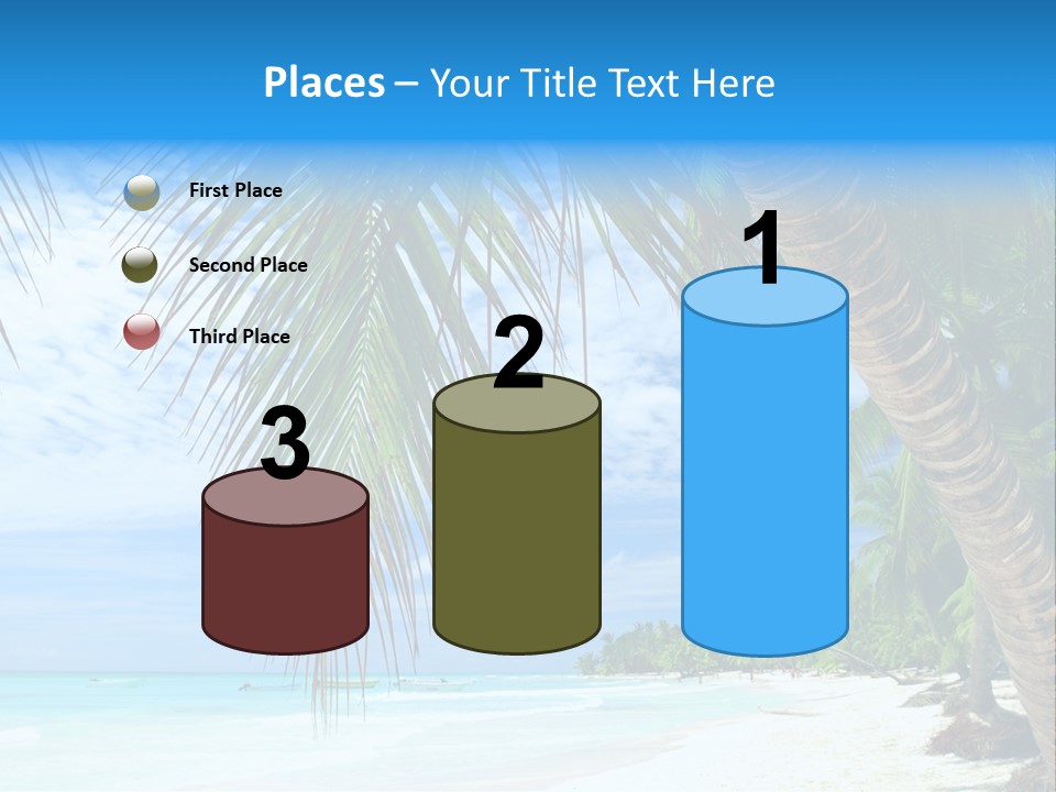 Beautiful Caribbean Beach In Dominican Republic PowerPoint Template