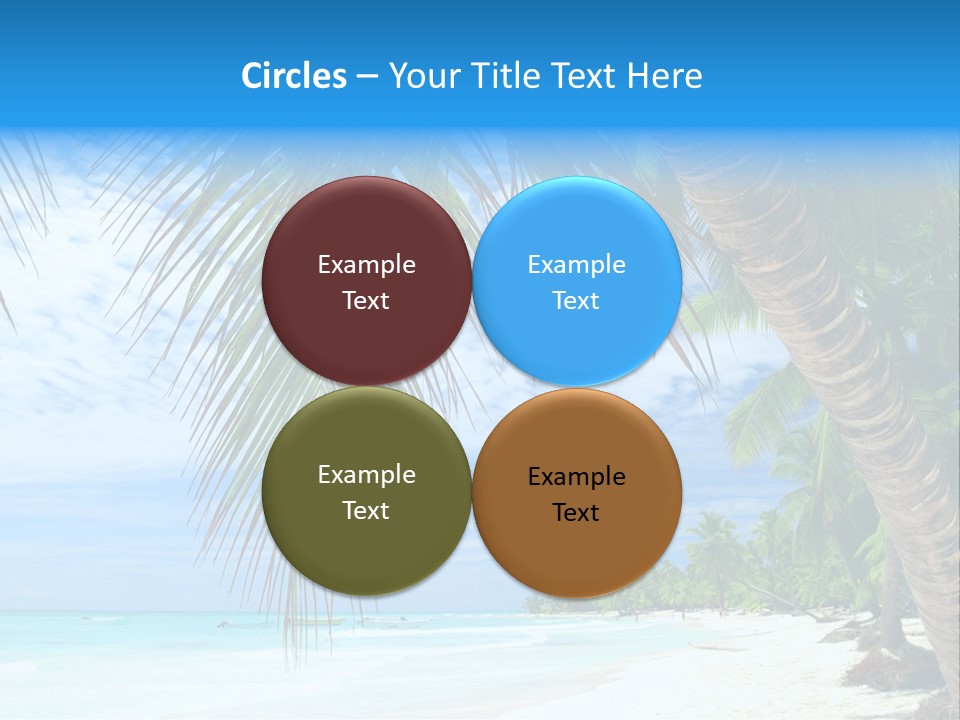Beautiful Caribbean Beach In Dominican Republic PowerPoint Template