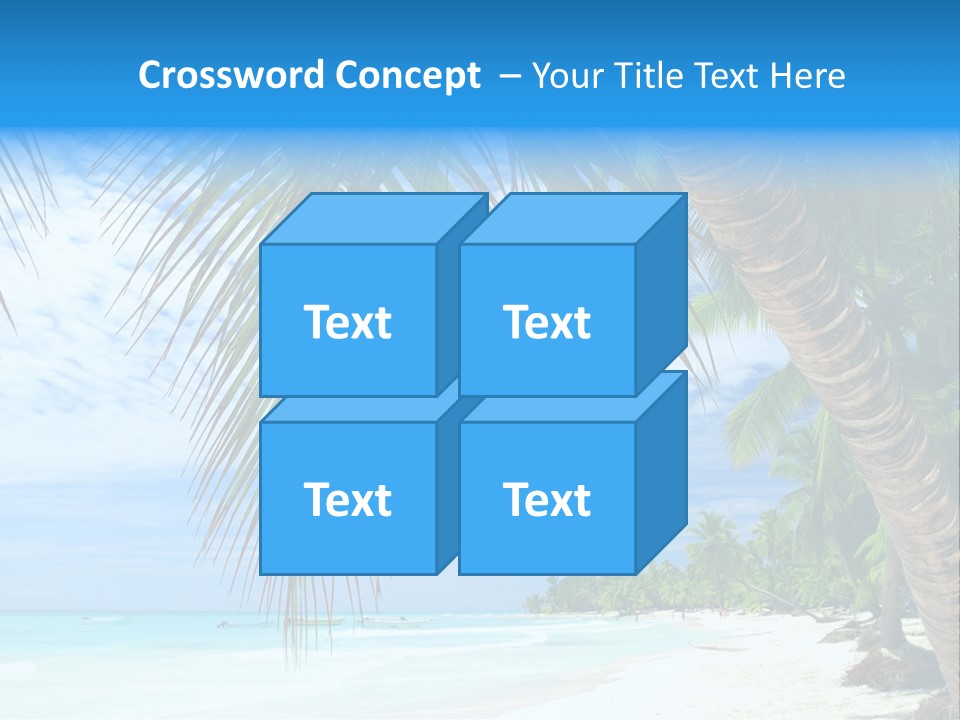 Beautiful Caribbean Beach In Dominican Republic PowerPoint Template