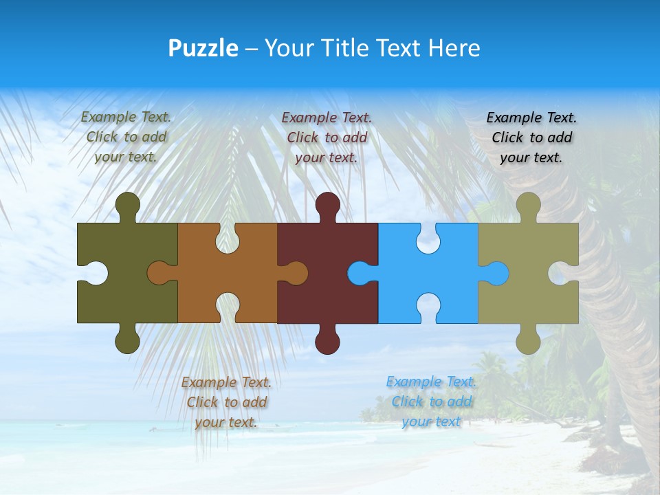 Beautiful Caribbean Beach In Dominican Republic PowerPoint Template
