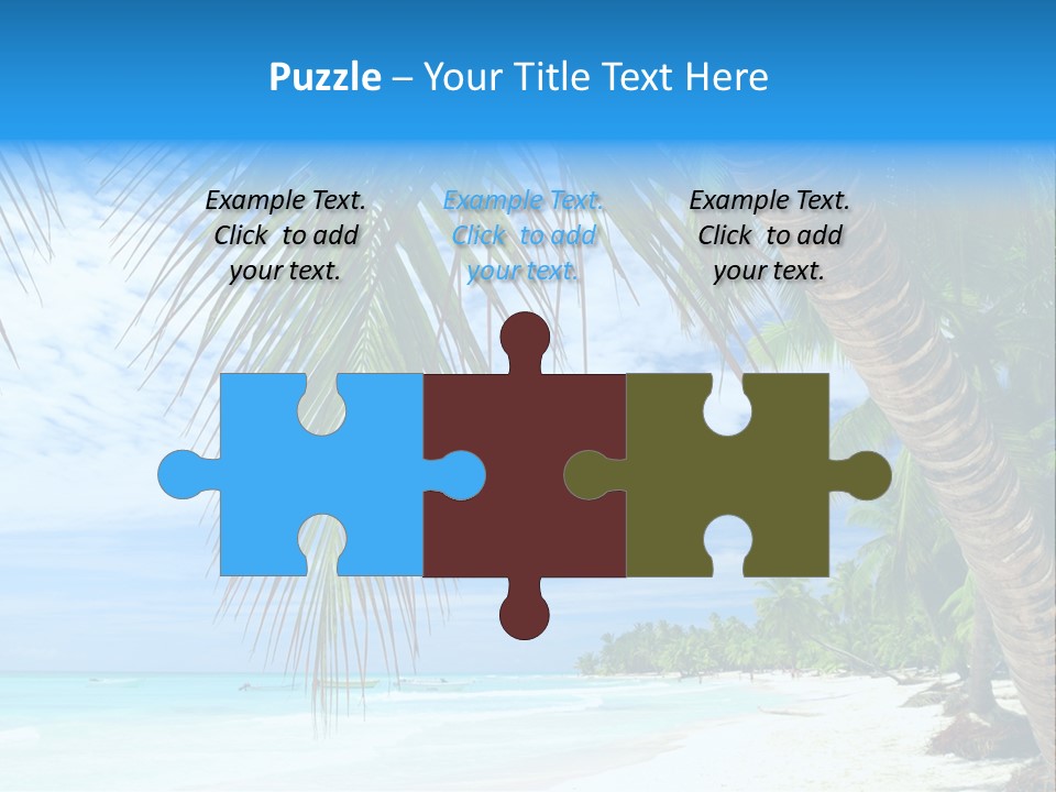 Beautiful Caribbean Beach In Dominican Republic PowerPoint Template