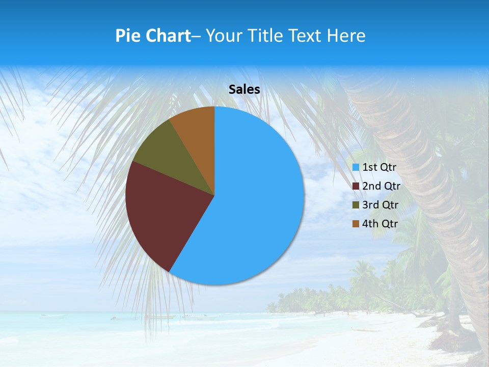 Beautiful Caribbean Beach In Dominican Republic PowerPoint Template