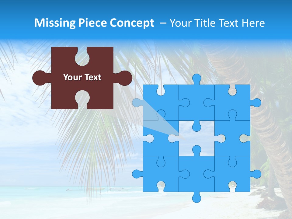Beautiful Caribbean Beach In Dominican Republic PowerPoint Template