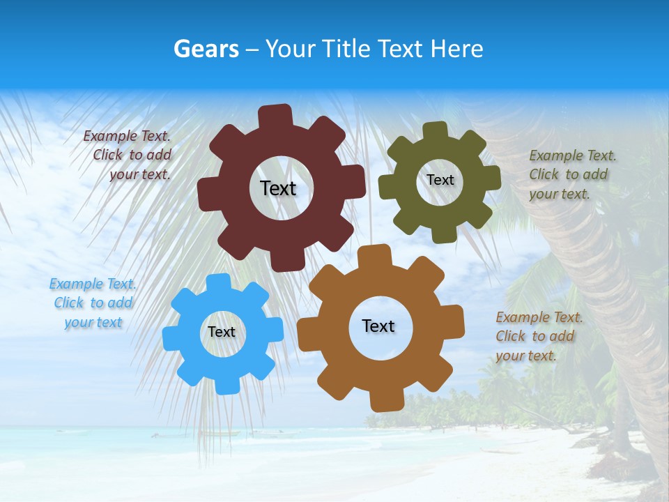 Beautiful Caribbean Beach In Dominican Republic PowerPoint Template