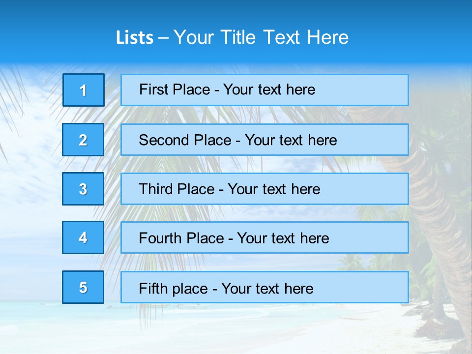 Beautiful Caribbean Beach In Dominican Republic PowerPoint Template