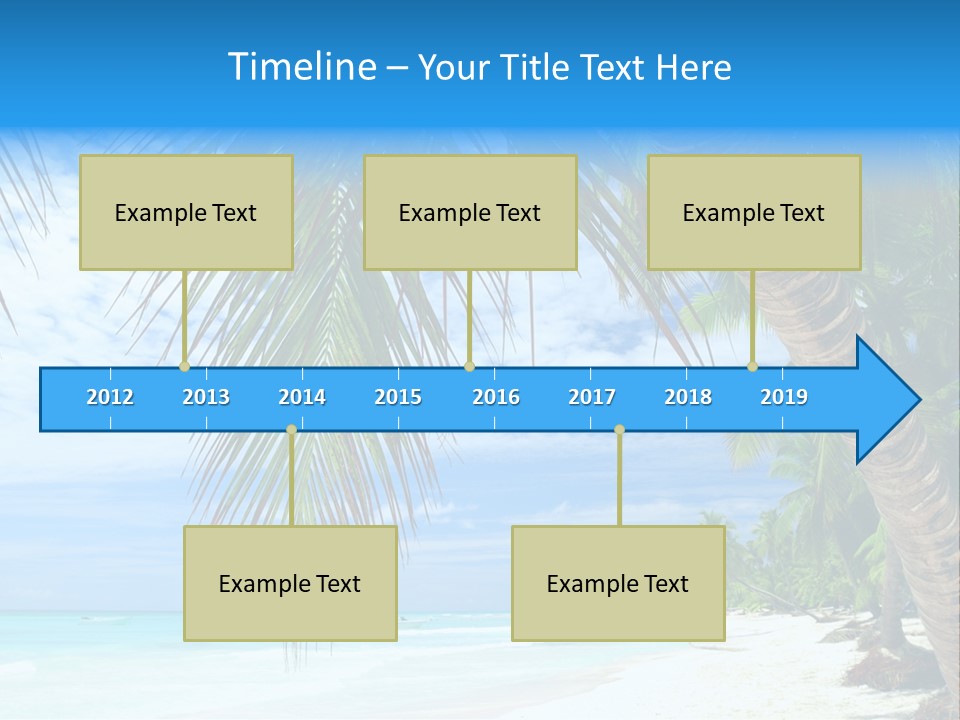 Beautiful Caribbean Beach In Dominican Republic PowerPoint Template