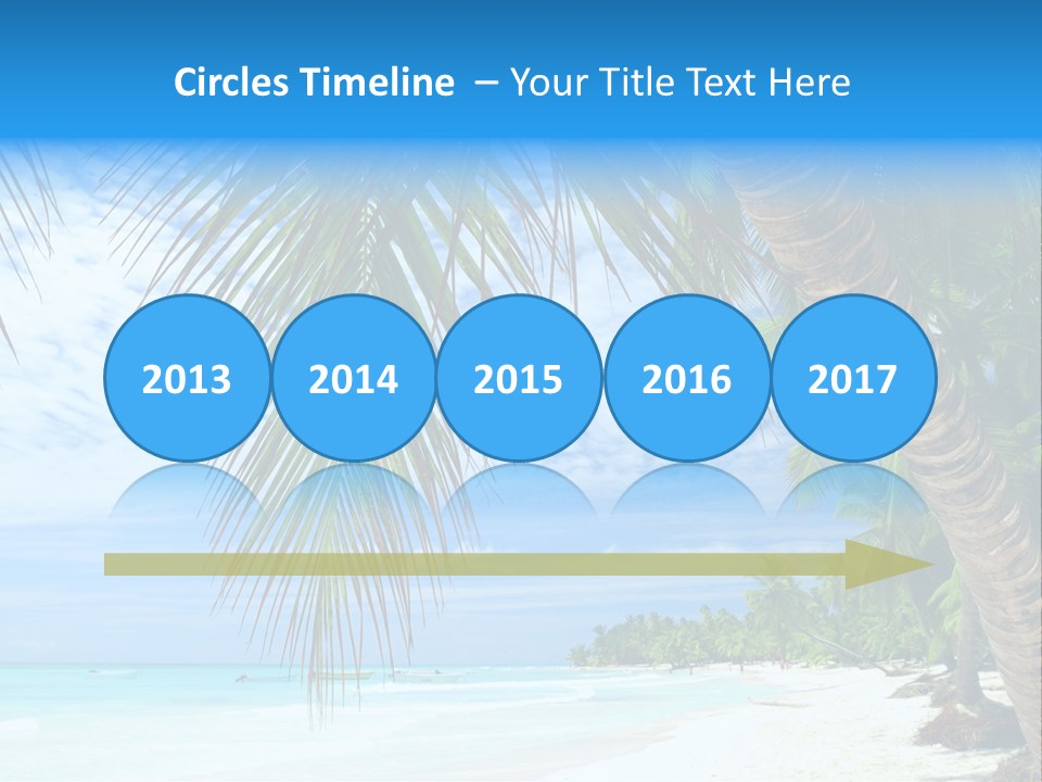 Beautiful Caribbean Beach In Dominican Republic PowerPoint Template