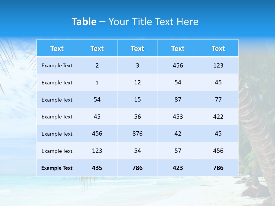 Beautiful Caribbean Beach In Dominican Republic PowerPoint Template