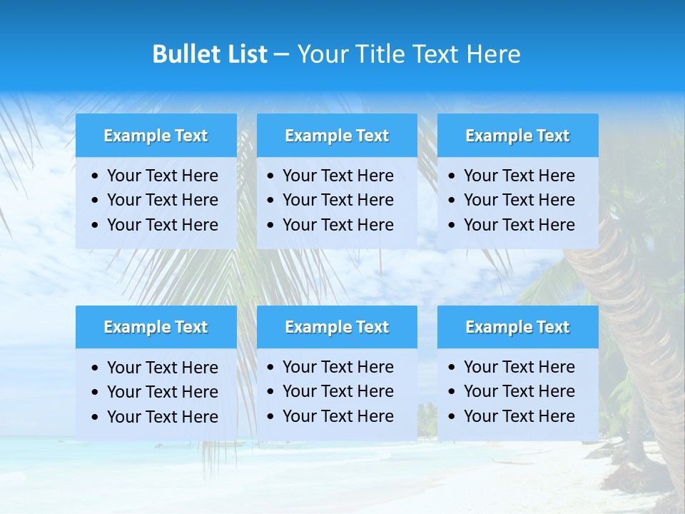 Beautiful Caribbean Beach In Dominican Republic PowerPoint Template