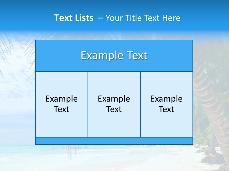 Beautiful Caribbean Beach In Dominican Republic PowerPoint Template