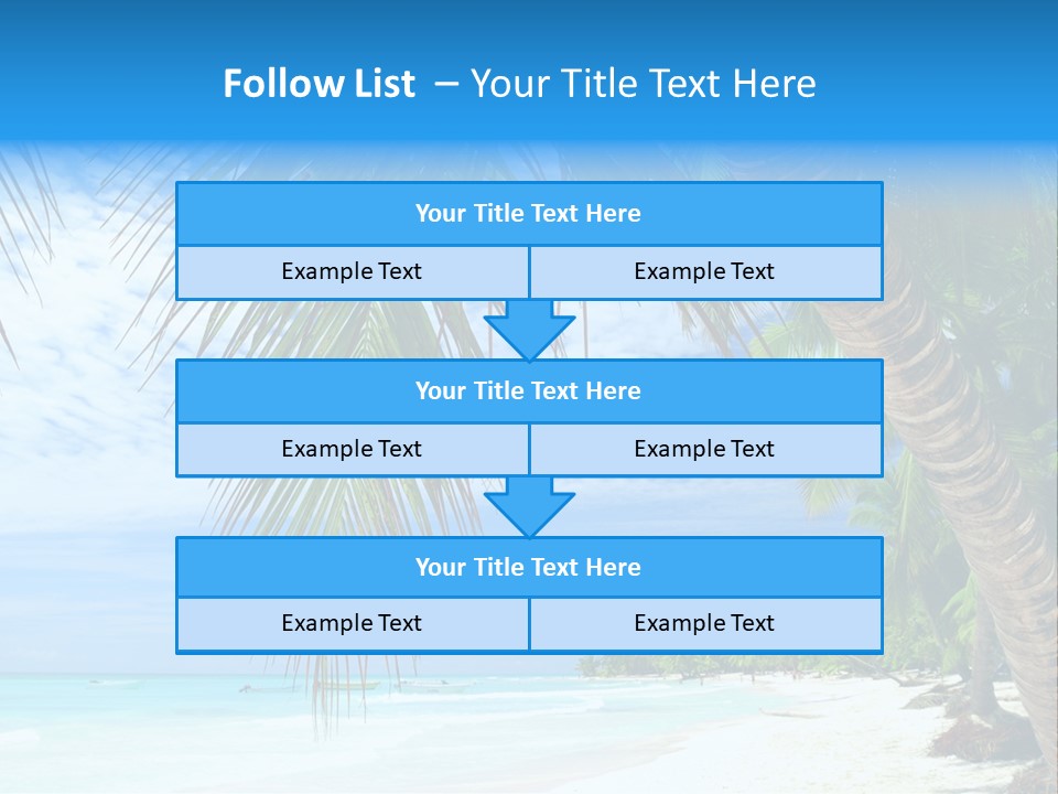 Beautiful Caribbean Beach In Dominican Republic PowerPoint Template