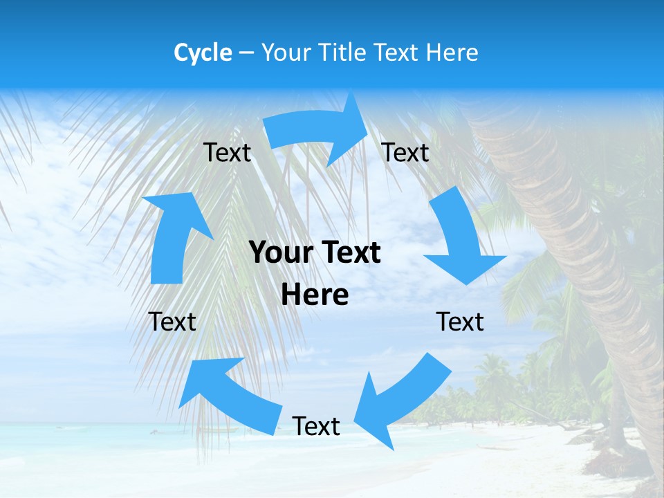 Beautiful Caribbean Beach In Dominican Republic PowerPoint Template