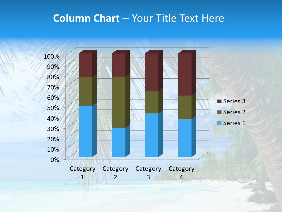 Beautiful Caribbean Beach In Dominican Republic PowerPoint Template