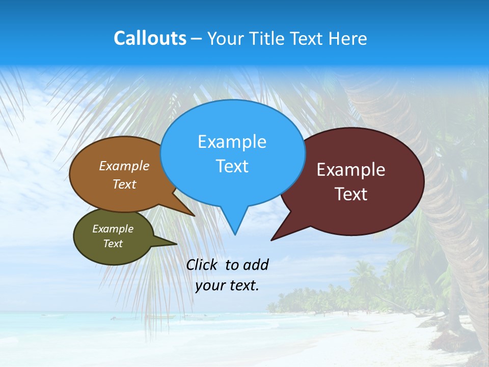 Beautiful Caribbean Beach In Dominican Republic PowerPoint Template