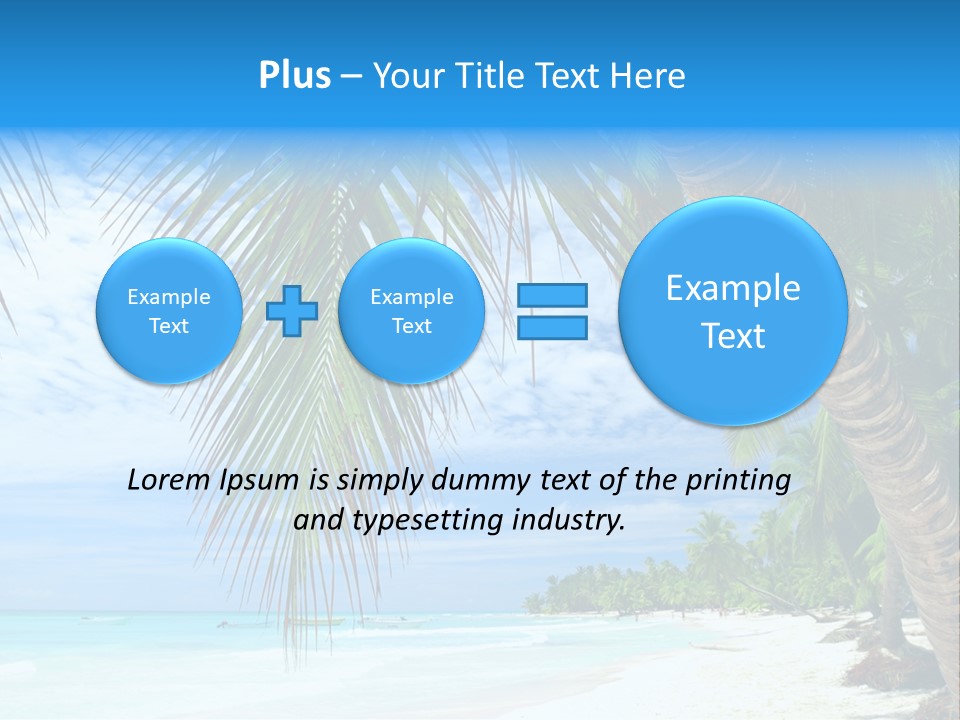 Beautiful Caribbean Beach In Dominican Republic PowerPoint Template