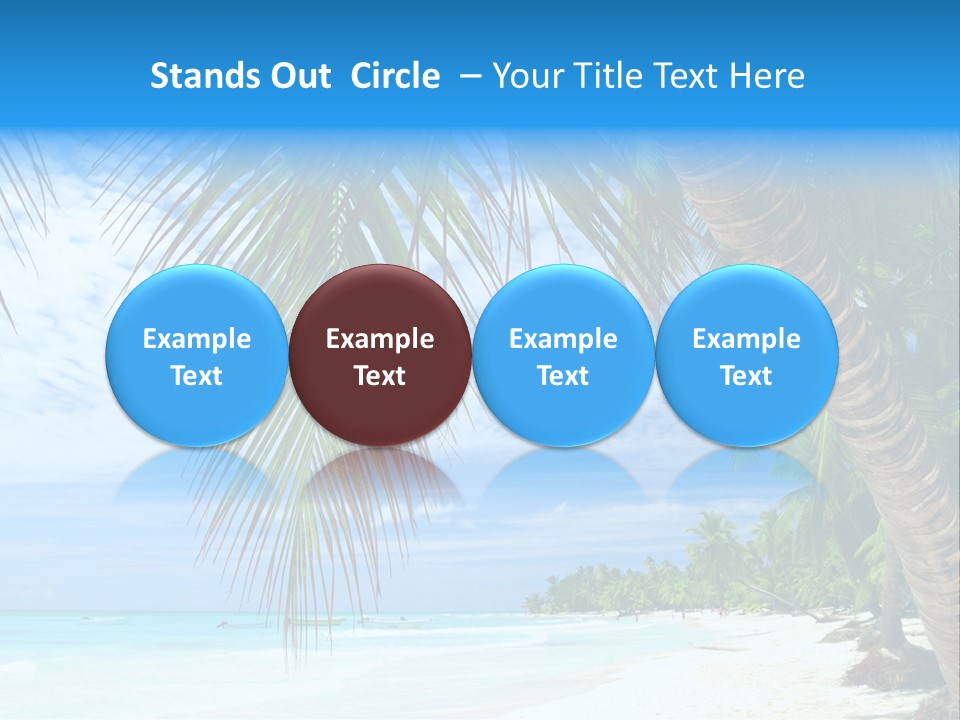 Beautiful Caribbean Beach In Dominican Republic PowerPoint Template