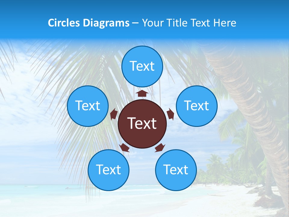 Beautiful Caribbean Beach In Dominican Republic PowerPoint Template