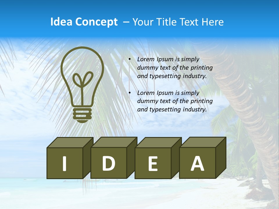 Beautiful Caribbean Beach In Dominican Republic PowerPoint Template