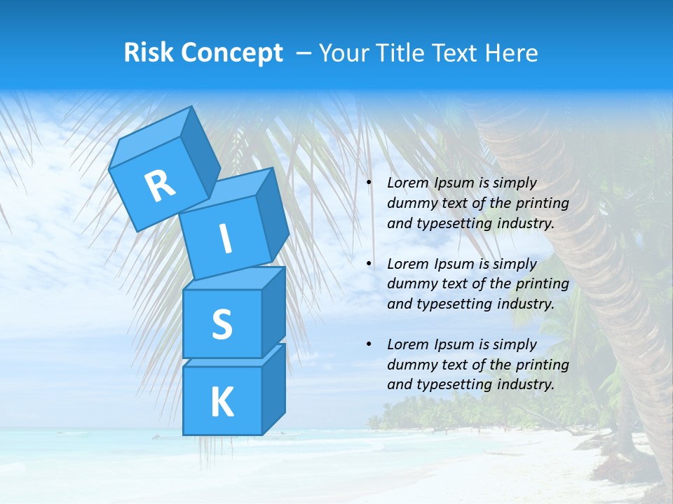 Beautiful Caribbean Beach In Dominican Republic PowerPoint Template