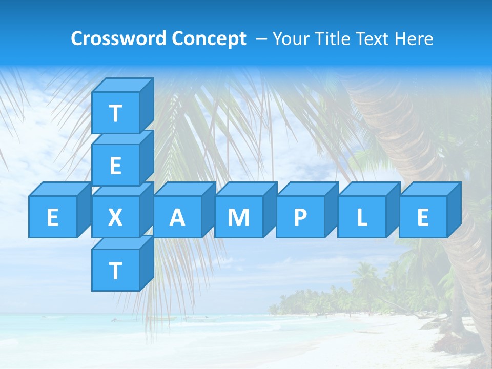 Beautiful Caribbean Beach In Dominican Republic PowerPoint Template