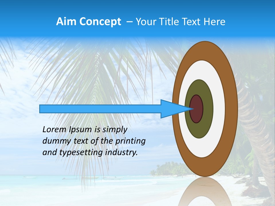 Beautiful Caribbean Beach In Dominican Republic PowerPoint Template