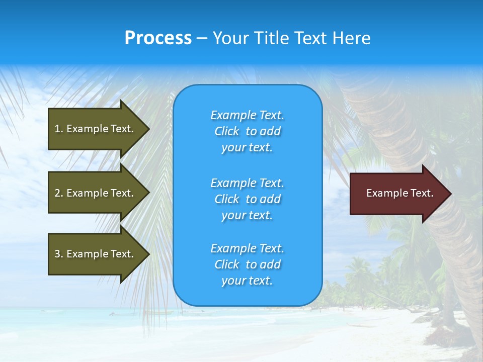 Beautiful Caribbean Beach In Dominican Republic PowerPoint Template